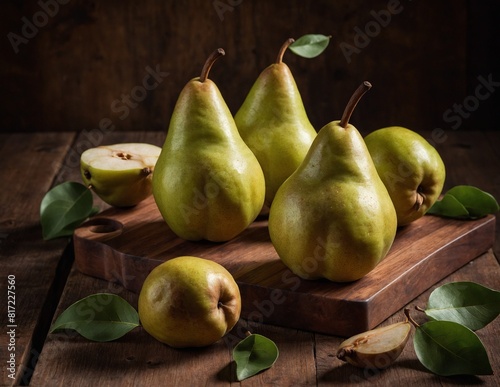 pears on a table