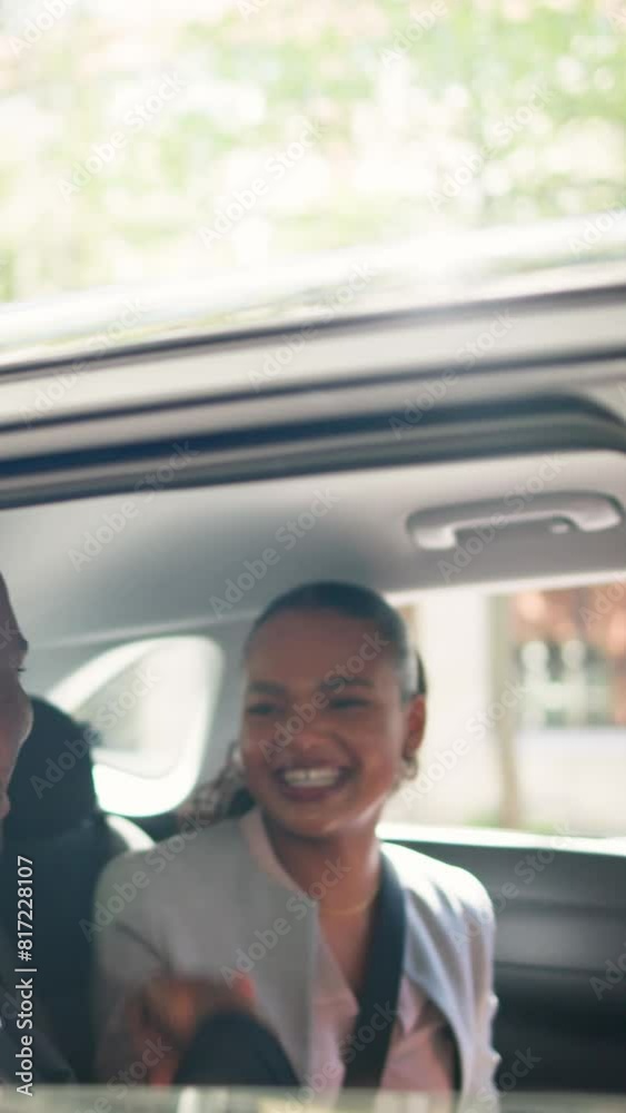 Carpool Ride Sharing. African People Carpool Ride Sharing. African People