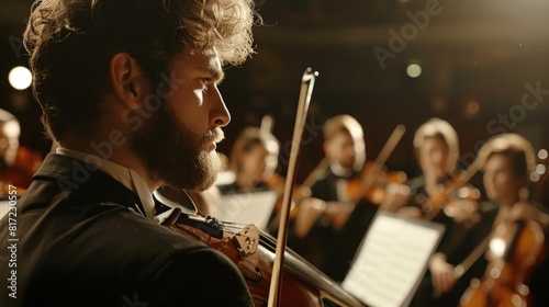Composer Experiencing First Orchestra Performance of His Piece - Capturing the Emotion of Artistic Debut
