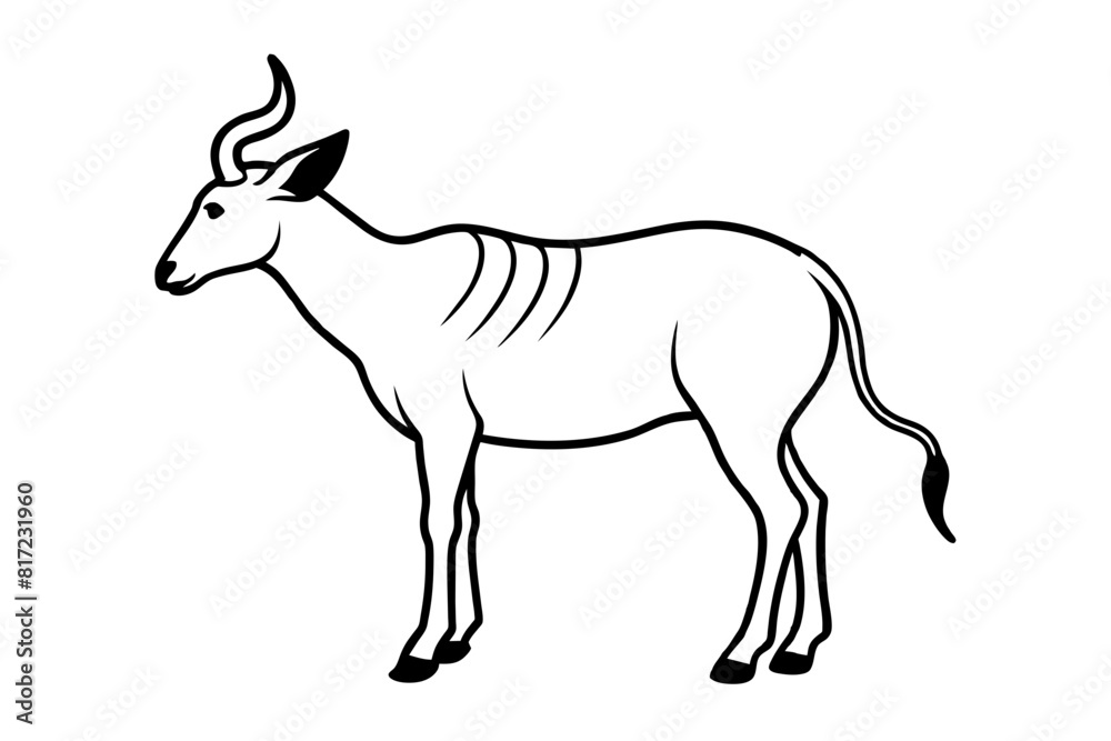 eland vector silhouette illustration