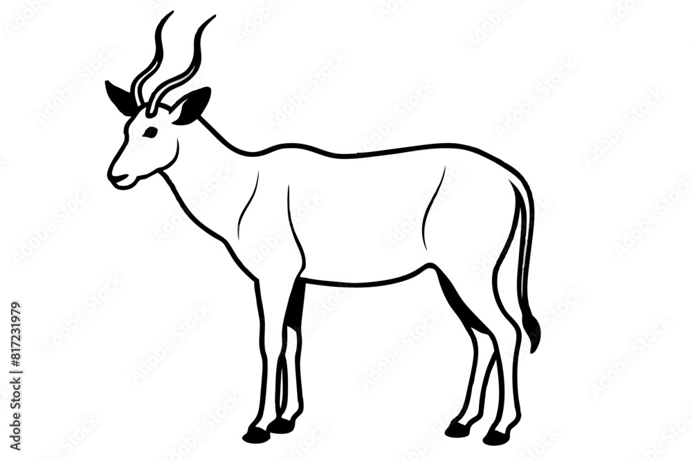 eland vector silhouette illustration