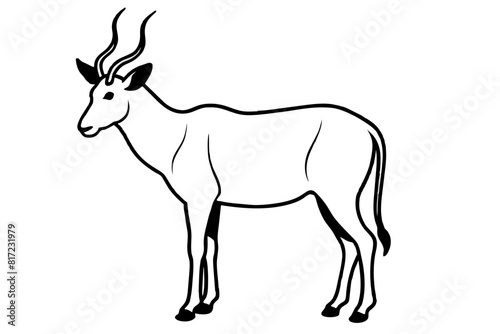 eland vector silhouette illustration