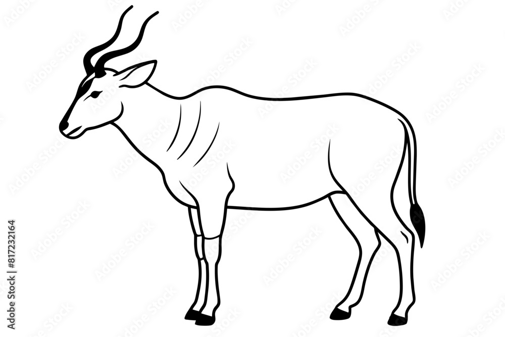 eland vector silhouette illustration eland vector silhouette illustration