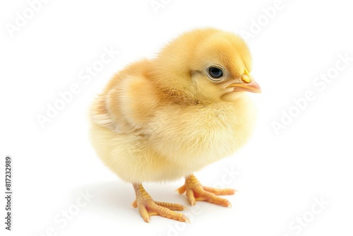 little chick on white background