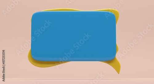 bulletin board with a mega phone (3d illustration)	