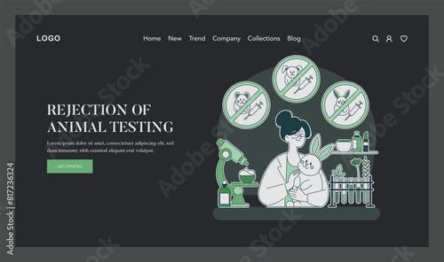 ethical cosmetics. Flat Vector Illustration
