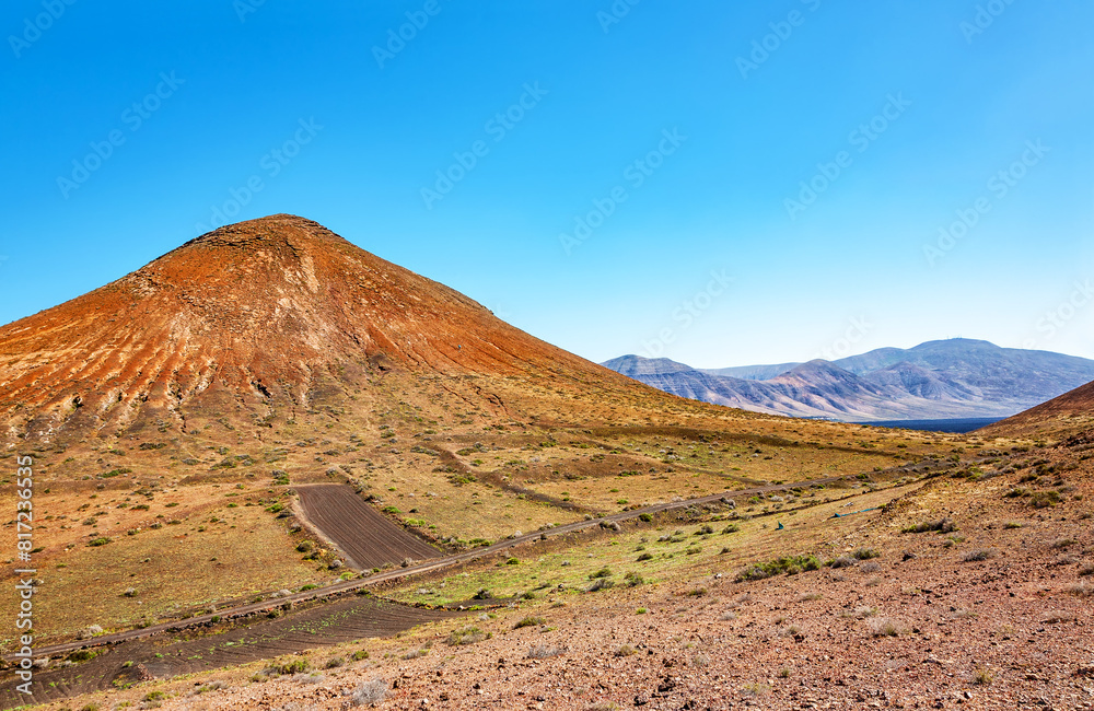 Volcanic landscape, Island Lanzarote, Canary Islands, Spain, Europe.