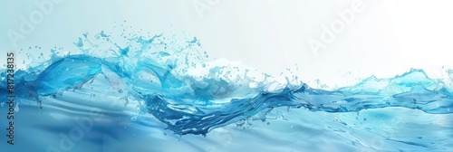 water wave  blue and white