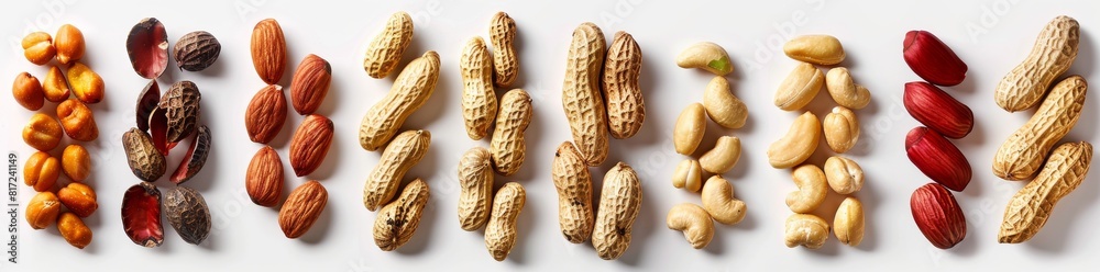 nuts set isolated on white background nuts set isolated on white background