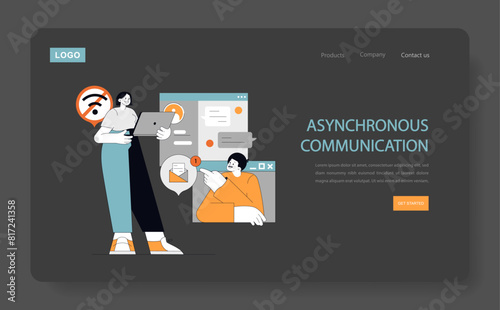 Hybrid Work Models Vector illustration