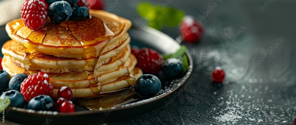 pancakes on the table food berries pancakes on the table food berries
