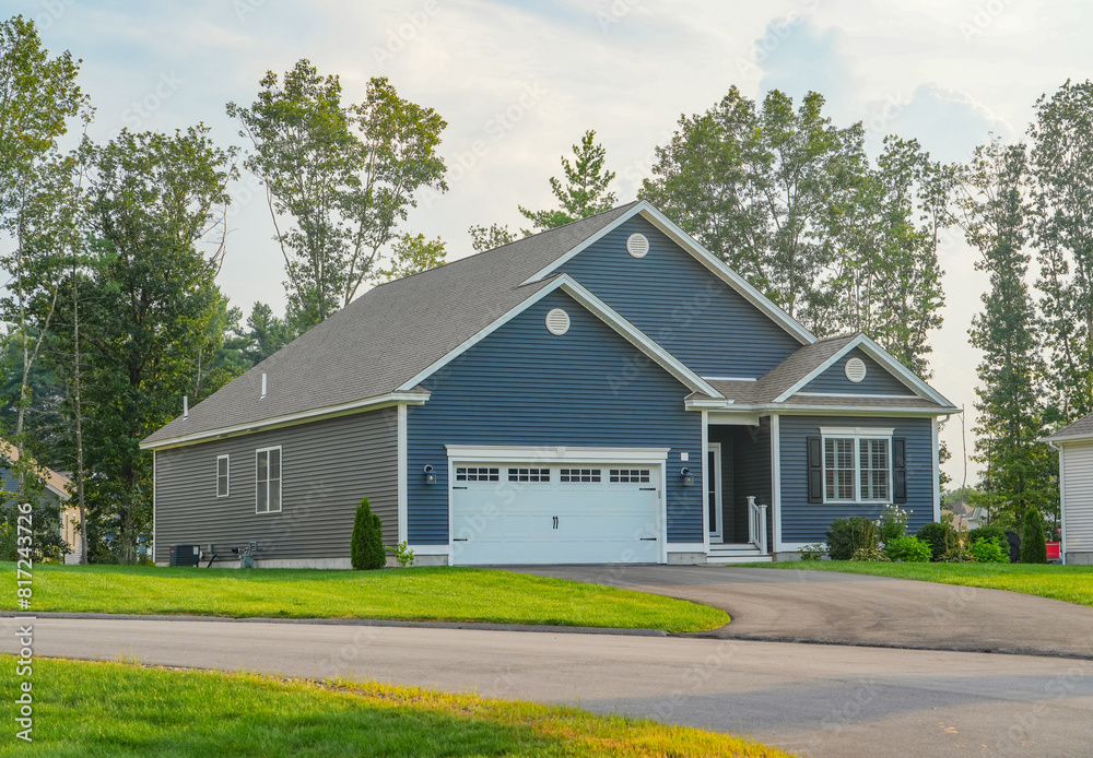 front view of new residential house