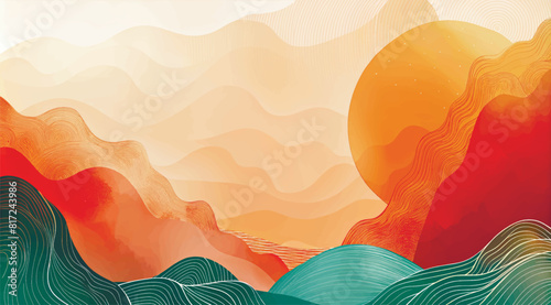 Vector illustration, A colorful banner template for the background. "Asian Native American Heritage Month, Hawaiian Pacific Islands" with an empty space for text. AAPI AANHPI r Artwork