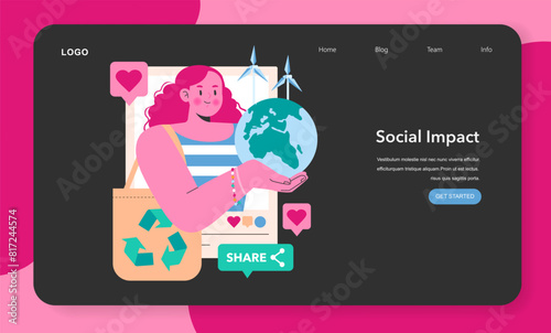 content creation. Flat Vector Illustration