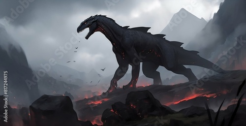 Fototapeta Naklejka Na Ścianę i Meble -  tyrannosaurus iguanodon dinosaur