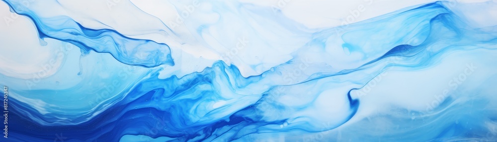 Epoxy resin art background showcasing captivating blue and white colors Epoxy resin art background showcasing captivating blue and white colors