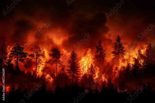 forest fire burning fire disaster photo