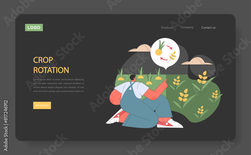 Crop Rotation concept.