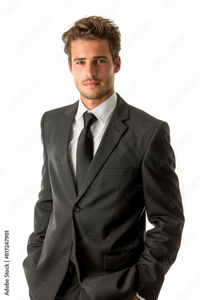 Young businessman, isolated on a white background Young businessman, isolated on a white background