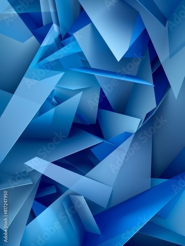 abstract background design composition with blue geometric shapes