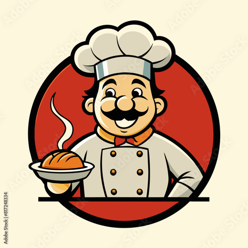 Creative chef logo template
