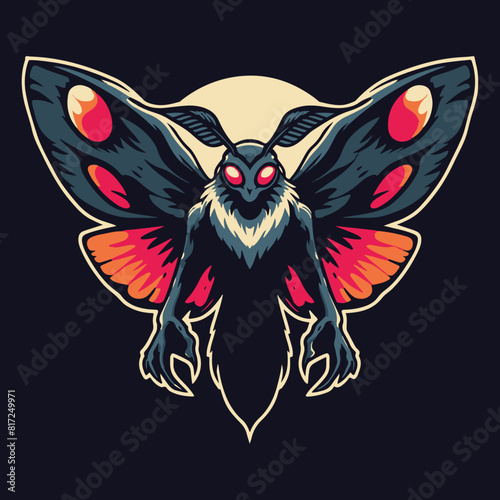 Mysterious Mothman: Enigmatic Cryptid Vector Design for Myth and Legend Enthusiasts