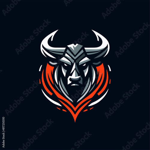 bull logo design vector