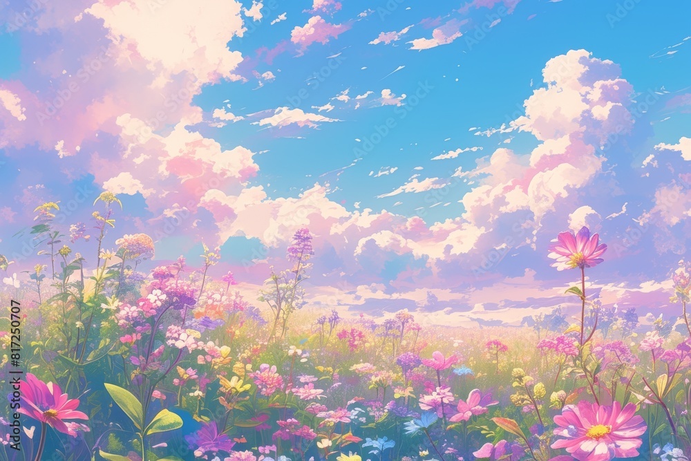 Subtle shading and soft focus in lofi scenery. Peaceful flower arrangements woven with lofi whispers