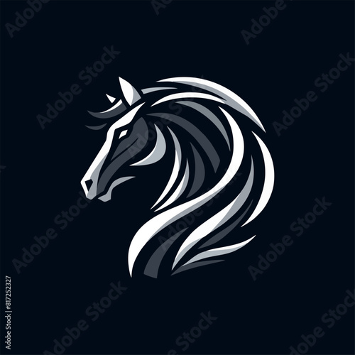 Wallpaper Mural vector horse head logo design Torontodigital.ca