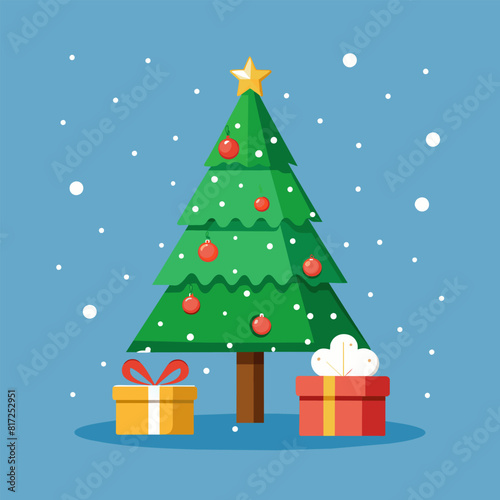 Vector Christmas Tree Illustration 