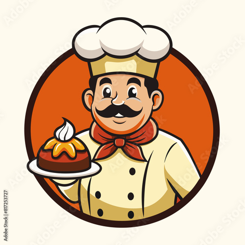 Creative chef logo template
