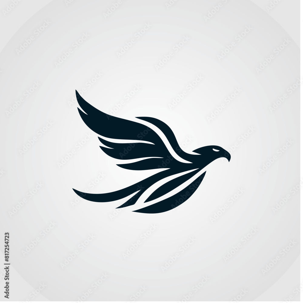 Obraz premium vector black and white eagle logo design