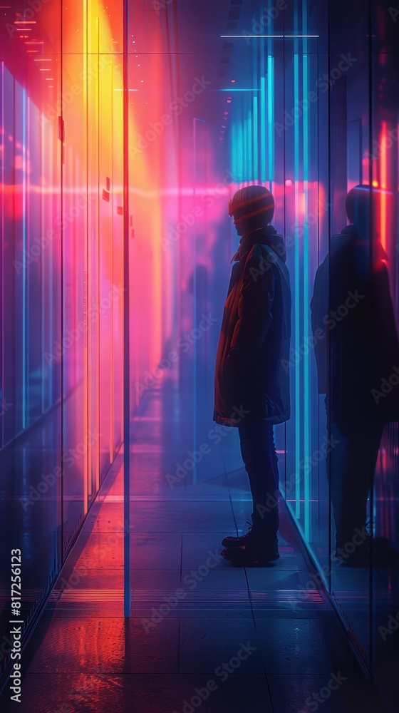 The image is a dark and moody street scene The image is a dark and moody street scene