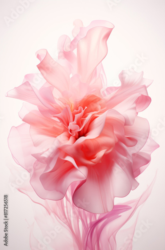 Pink lily flower. Watercolor concept on wthite background. photo