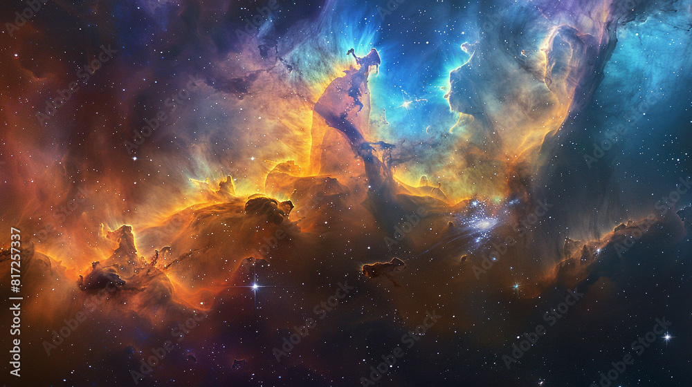 Breathtaking Landscape Photo of a Colorful Space Nebula Capturing the Vibrant Beauty and Wonders of the Cosmos Breathtaking Landscape Photo of a Colorful Space Nebula Capturing the Vibrant Beauty and Wonders of the Cosmos