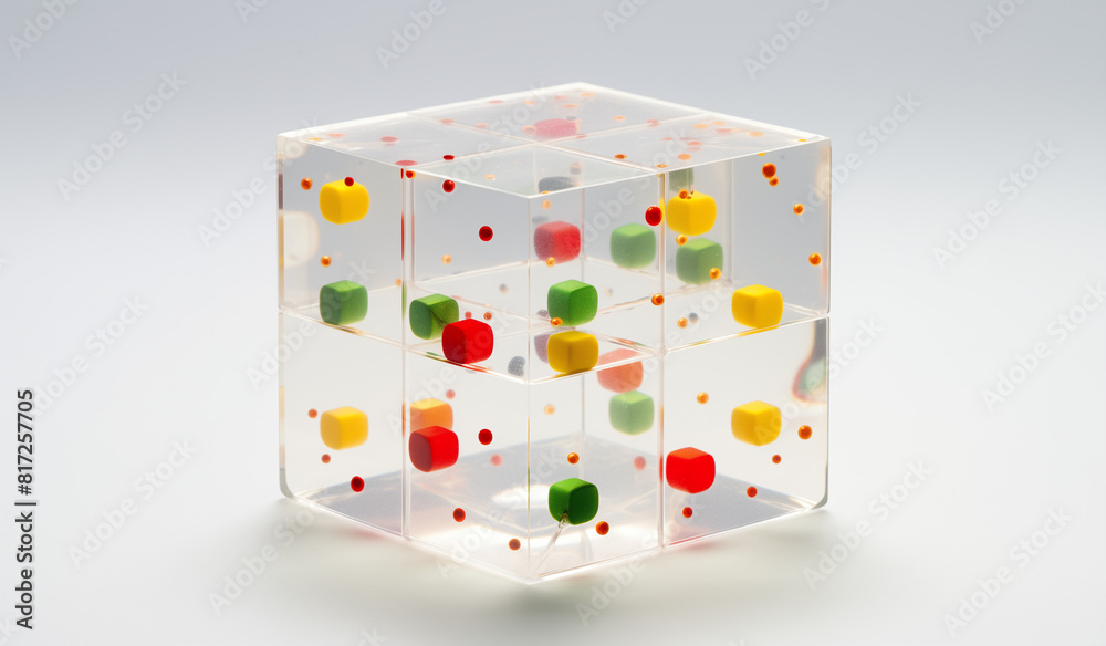 Circuit Digital Cube with different colors balls and cubes. Digital and Technology Convergence. White background. Circuit Digital Cube with different colors balls and cubes. Digital and Technology Convergence. White background.