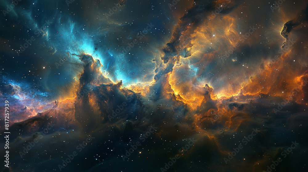 Breathtaking Landscape Photo of a Colorful Space Nebula Capturing the Vibrant Beauty and Wonders of the Cosmos Breathtaking Landscape Photo of a Colorful Space Nebula Capturing the Vibrant Beauty and Wonders of the Cosmos