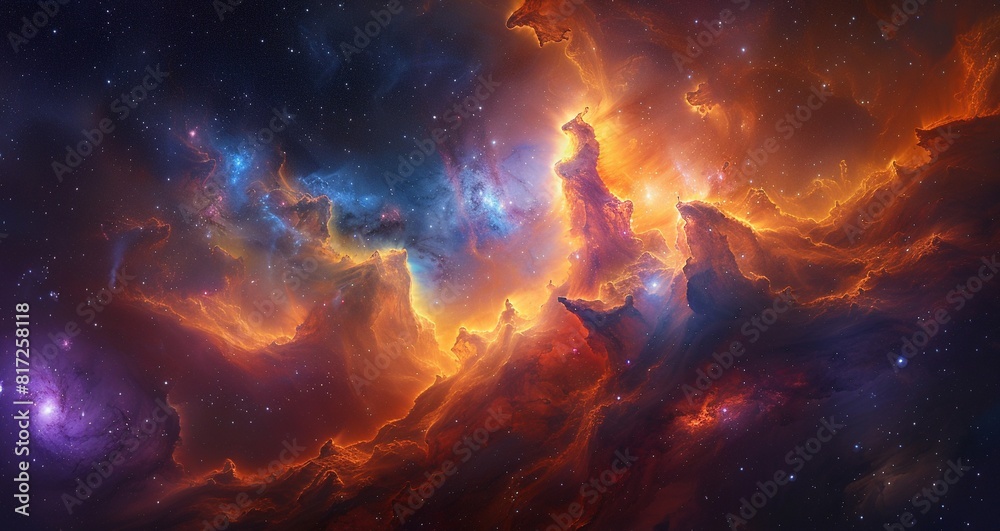 Breathtaking Landscape Photo of a Colorful Space Nebula Capturing the Vibrant Beauty and Wonders of the Cosmos Breathtaking Landscape Photo of a Colorful Space Nebula Capturing the Vibrant Beauty and Wonders of the Cosmos