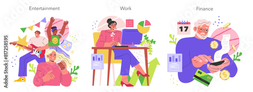 Balance Wheel. Flat Vector Illustration