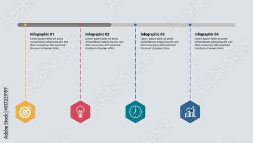 Vector infographic design template with 4 options or steps