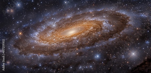 Stunning Landscape Photo of a Majestic Galaxy Capturing the Awe-Inspiring Beauty and Vast Wonders of the Cosmos in Vivid Detail