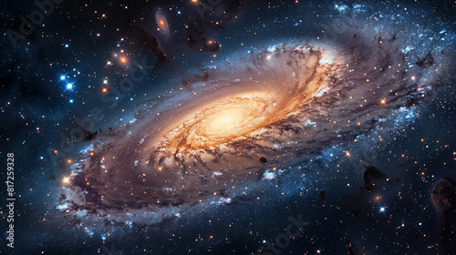 Stunning Landscape Photo of a Majestic Galaxy Capturing the Awe-Inspiring Beauty and Vast Wonders of the Cosmos in Vivid Detail