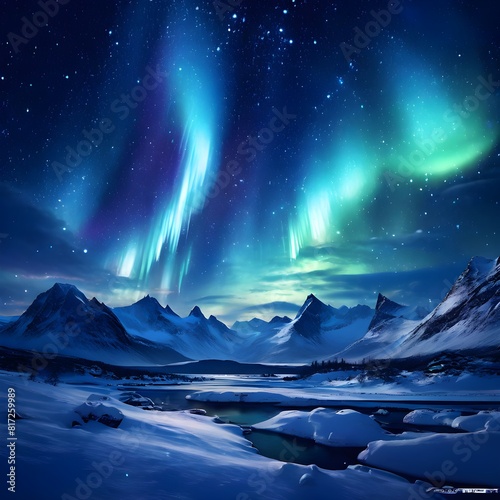 Arctic Aurora: Mountain Reverie