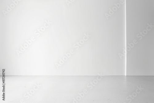 White Photo Background. Abstract Gray Gradient Design for Clean and Clear Studio Banner