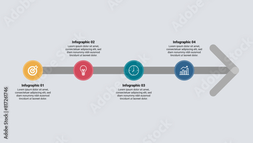Vector infographic design template with 4 options or steps