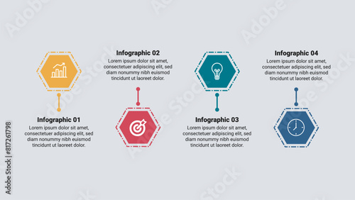 Vector infographic design template with 4 options or steps