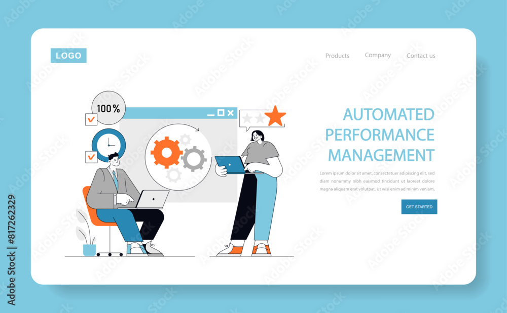 Automated Performance Management concept Vector illustration