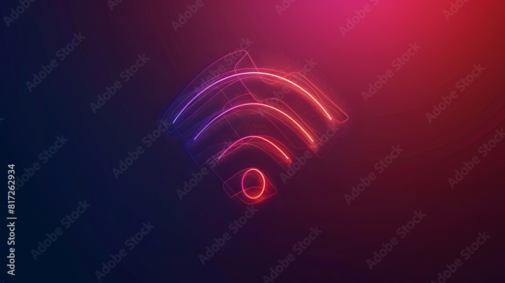 Illustration portraying the concept of Wi-Fi wireless connection and remote internet access, emphasizing high internet speed. Illustration portraying the concept of Wi-Fi wireless connection and remote internet access, emphasizing high internet speed.