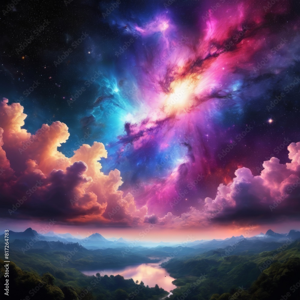 Fototapeta premium rainbow sky