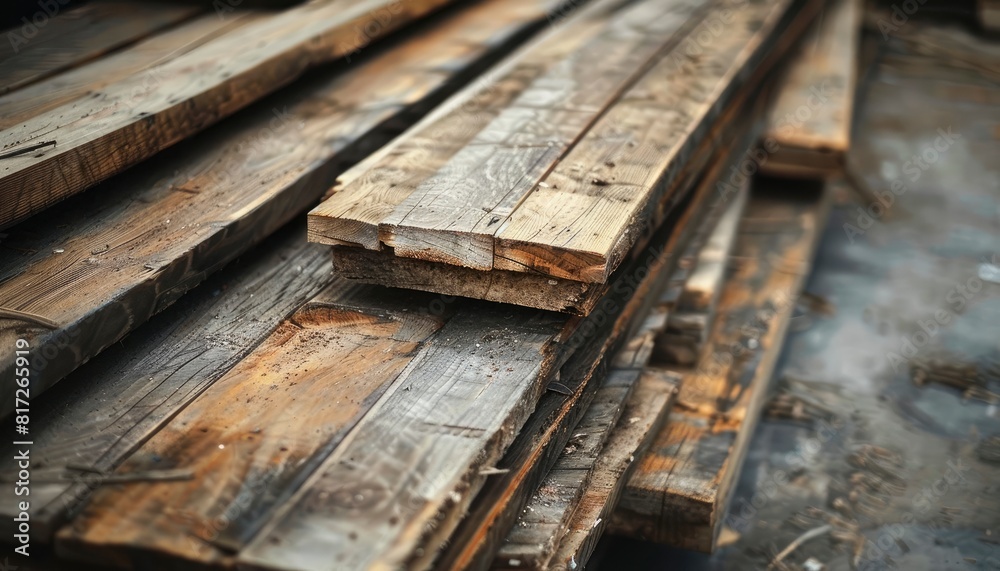 Wooden planks as seen from different perspectives Wooden planks as seen from different perspectives